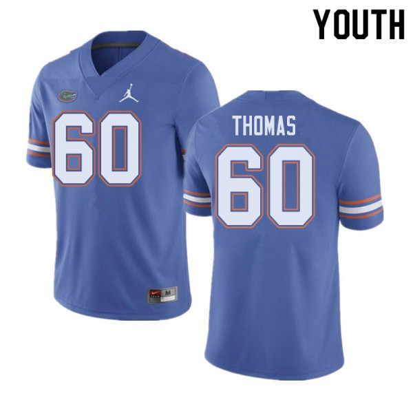 Jordan Brand Youth #60 Da'Quan Thomas Florida Gators College Football Jersey Blue